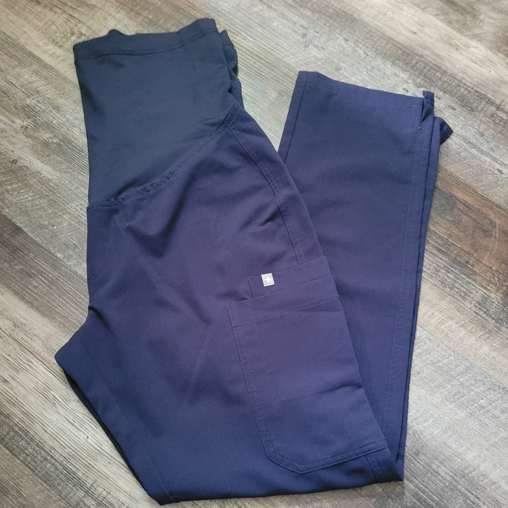 Figs Yola Maternity Skinny Scrub Pants Navy Color Size Medium M